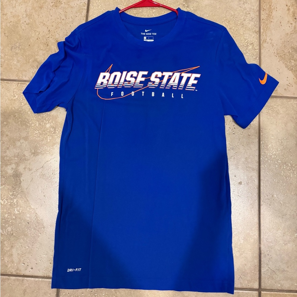 Nike Blue Boise State Football Men’s M T-Shirt, Dri-Fit, In Perfect Condition,